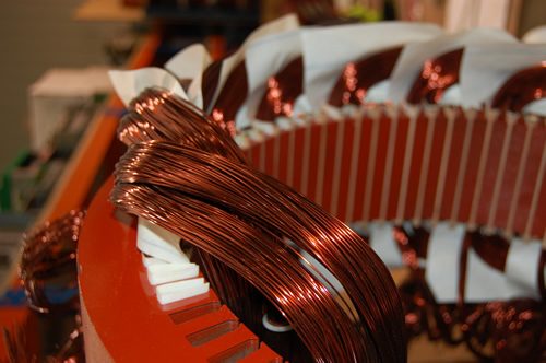 Alternator stator and field coil rewinding